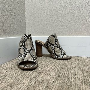 Snakeskin Mules
